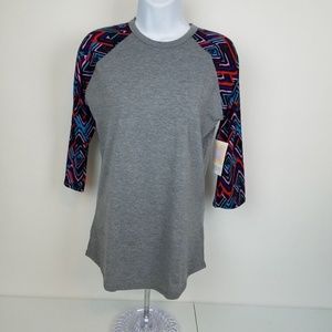 LuLaRoe Randy Womens Top Size XS Baseball NWT